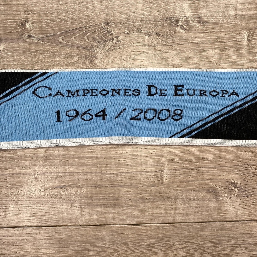 Spain Scarf Campeones De Europa 1964 2008 Blue Soccer Football‎ Adidas España - Picture 5 of 6